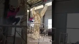 Large Outdoor Bronze Angel Sculpture for Garden and Public Spaces #sculpturefactory #aongking