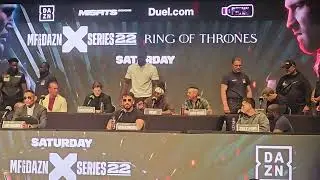 KSI, WARREN SPENCER AND DILLON DANIS CLASH AT MISFITS 022 PRESS CONFERENCE!