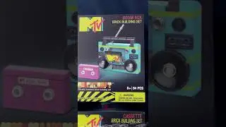 MTV Boom Box And Cassette Brick Building Sets by Brickcraft #mtv #retro #brickmania