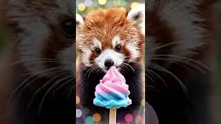 &ldquo;Baby Red Panda Licks Magic Strawberry Ice Cream with Piano Music 🐼🍓🍦✨ #Shorts&rdquo;