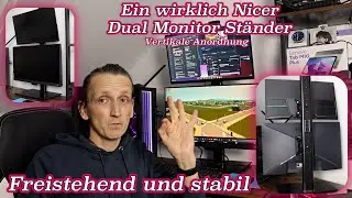 Dual Monitor Ständer mit vertikale Anordnung und Freistehend von Hemudu - Einfach nur Nice