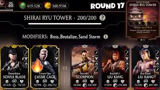 Coverts Ops Cassie Cage is Best | Shirai Ryu Tower Boss Battle 170,190 & 200 Gameplay MK Mobile