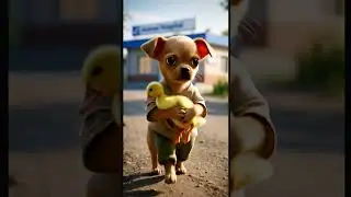 dog help to duck and baby 😊😰 #aicomedy #funny #ai