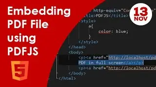 How to embed a PDF file in a web page using PDFJS