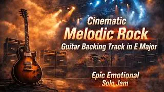 Cinematic Melodic Rock Guitar Backing Track in E Major | Epic Emotional Solo Jam