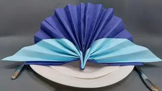 How beautiful to fold a paper napkin - hand fan