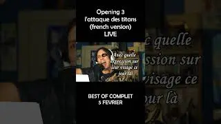 LIVE VF OP 3 L'attaque des titans #cover #animecover #shingekinokyojin #musique #opening #music