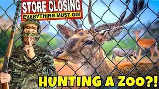 Hunting an EXOTIC DEER PRESERVE! MEAT HUNT