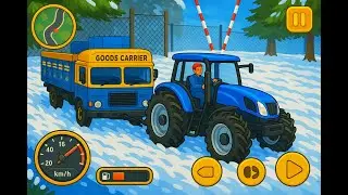 Real Tractor Pulling Simulator Gameplay | Heavy Duty Offroad Tractor Towing Truck
