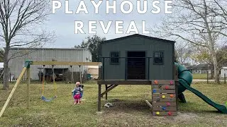 OUTDOOR PLAYHOUSE REVEAL | DIY PLAYHOUSE BUILD PT 6