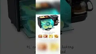 3In1 Breakfast Station CoffeeMaker, AutoTiming Breakfast MultiFunction SandwichMaker Griddle Machine