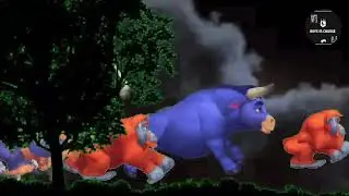 animals and dinosaurs stampede at night || animal stampede || dinosaurs stampede