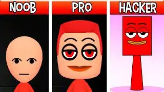 Mii Rectangle OC (Save The Shapes): Noob, Pro, HACKER! / (Incredibox Sprunki)
