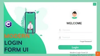 Modern Login Form in C# Win Form | C#.NET | GUNA UI