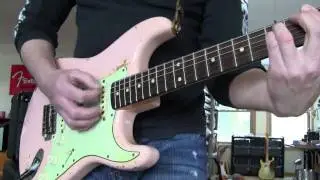 1960 Shell Pink Fender Strat Super Relic Review www.eddievegas.com Eddie Vegas