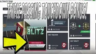 MADDEN 19 SOLO BATTLE BLITZ BONUS FOR TODAY IS TRIPLE PASSING TOUCHDOWNS -80K FOR ULTIMATE REWARDS