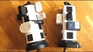 PASSUS vs JACKYLED Tower Power Outlet | Vertical Surge Protector Review | Pros and Cons Power Strip