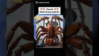 I found Giant Scary Lobster 🦞 on Google Earth 🌎 and Google Maps #googlemaps #googleearth #lobster