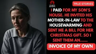 I paid for my son's house. He invited his mother-in-law to the housewarming and sent me a bill......