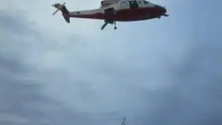 Helicopter Operations at Sea I Disembarking Marine Pilot By Helicopter