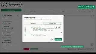 Introducing WP Snippets AI - the smart code snippets WordPress plugin