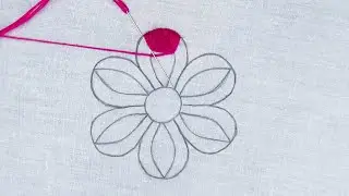 Hand Embroidery Latest Colorful Embroidery Design, Needle Art Flower, Easy Embroidery Stitches