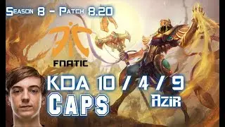 FNC Caps AZIR vs AATROX Mid - Patch 8.20 KR Ranked