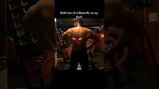 bulls face & 🦋butterfly  back #butterflyback #butterflyshorts#backpose #traps #fitnessmotivation