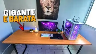 MONTEI A NOVA MESA DO MEU SETUP COM PORTA | BARATA E GIGANTE