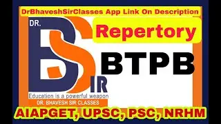 BTPB Repertory || Boenninghausen || Repertory|| Homoeopathy|| Dr.Bhavesh Sir Classes || Part-3