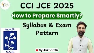 How to Prepare for CCI-JCE (Junior Commercial Executive) | Exam Pattern & Syllabus | #CCI #JCE