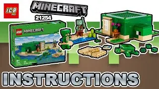 LEGO Minecraft 21254 The Turtle Beach House &ndash; 4K Build Instructions Slideshow