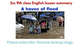 9th class English  Lesson summary A havoc of flood 🌊 part -1