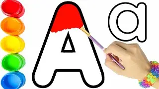 Glitter ABC coloring pages | Learn Alphabet Letters and Colors Videos for Kids and Toddlers