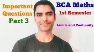 BCA Maths Important Questions Continuity