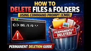 How to Delete Files and Folders Using Command Prompt (CMD) | Permanent Deletion Guide