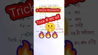 s- block Elements,😳Trick💯 #ytshorts #periodictabletrick #periodictable #neet #ssc #viralshorts
