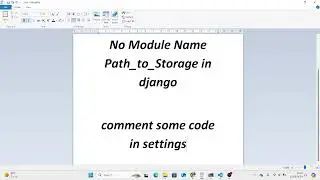 No module named 'path_to_storage'
