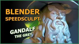Blender Time-Lapse | Gandalf the Grey | SpeedSculpt