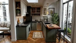 Elegant French Kitchen Remodelling: Contemporary Kitchen Cabinet Styles In a Parisian Apartment
