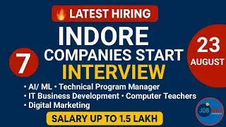 🚀Latest IT Jobs in Indore | 7 Companies Hiring Now | Salary up to ₹1.5 Lakh | Apply Today