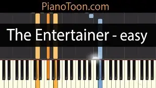 The Entertainer by Scott Joplin - Easy. Piano Tutorial by PianoToon.com