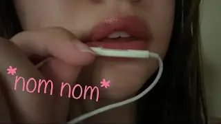 asmr “nom nom” + mouth sounds