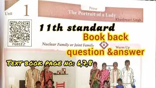 11th standard english book back questions with answers unit 1onemark /prose - the portrait of a lady