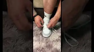 How to loose lace / style Jordan 1 lows (Wolf Grey) #shorts #nike #trendingshorts