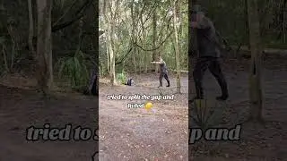 disc golfer fails at simple throw #discgolf #foryou #flyingdisc #funny #sports