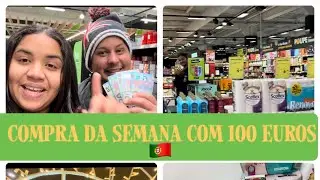 FIZ COMPRA COMPRA COM 100 EUROS EM PORTUGAL FELGUEIRAS OLHA QUANTA COISA DEU😱🥹🇵🇹#viralvideo