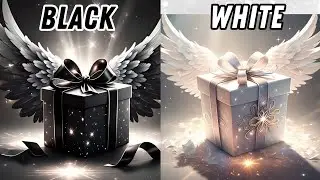 Choose your gift🎁💝🤮 2 gift box challenge | Black, & White🖤🤍 #chooseyourgift #giftbox #quizshiba