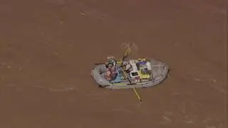 Rafting On Massive River - Royalty Free Stock Footage