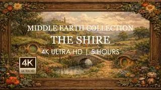 6hr | 4K Peaceful Hobbit-Style Landscape Screensaver | Cozy Fantasy Village Wallpaper